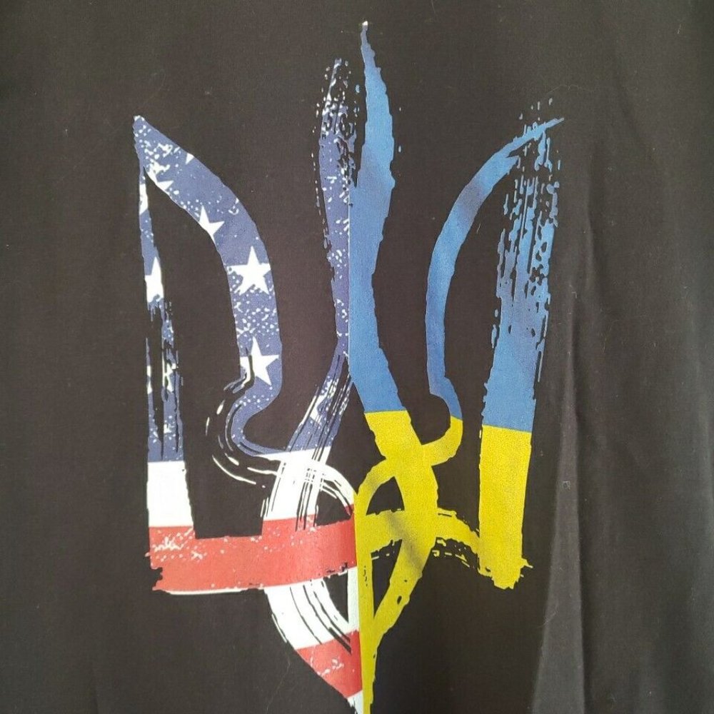Support Ukraine / America Trident T-Shirt Size: Small